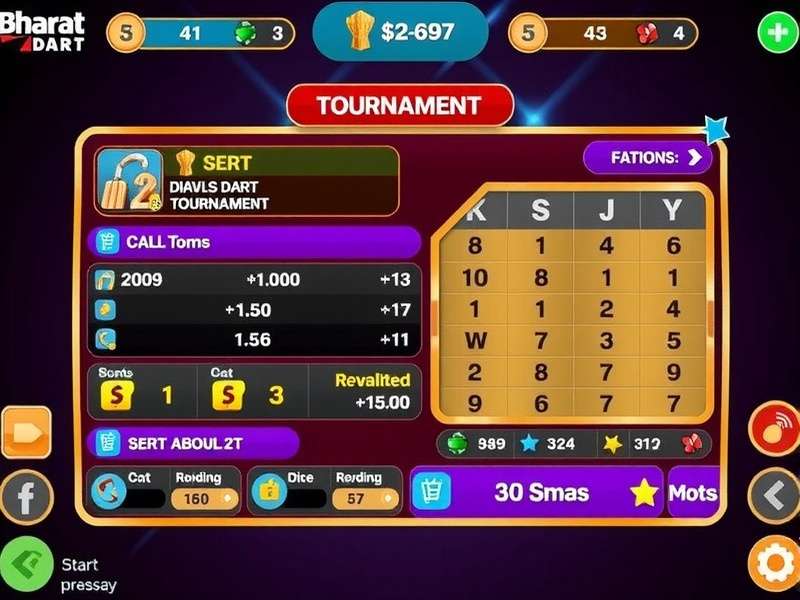 Bharat Dart Ace Tournament Screen